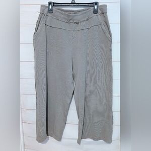 Euc Anthropology Monday To Sunday  Tan Cropped Wide-Leg Pants Size Large